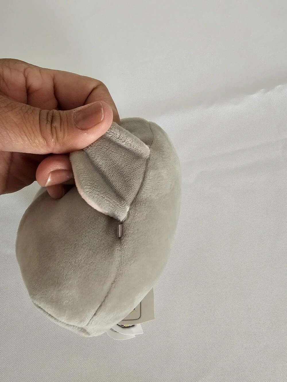 Squishmallows Gray Elephant Coin Pouch with Pink Ears